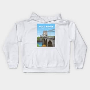 Menai Bridge, Anglesey - North Wales Kids Hoodie